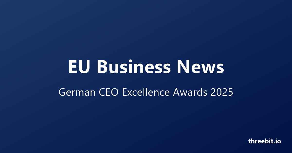 EU Business News kürt Thimo Buchheister zum Gewinner der German CEO Excellence Awards 2025